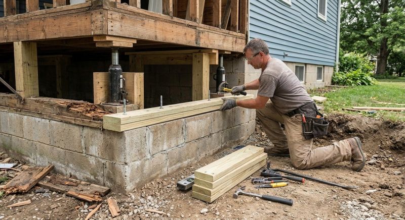 Sinking Foundation Repair in Columbus, OH